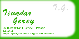 tivadar gerey business card